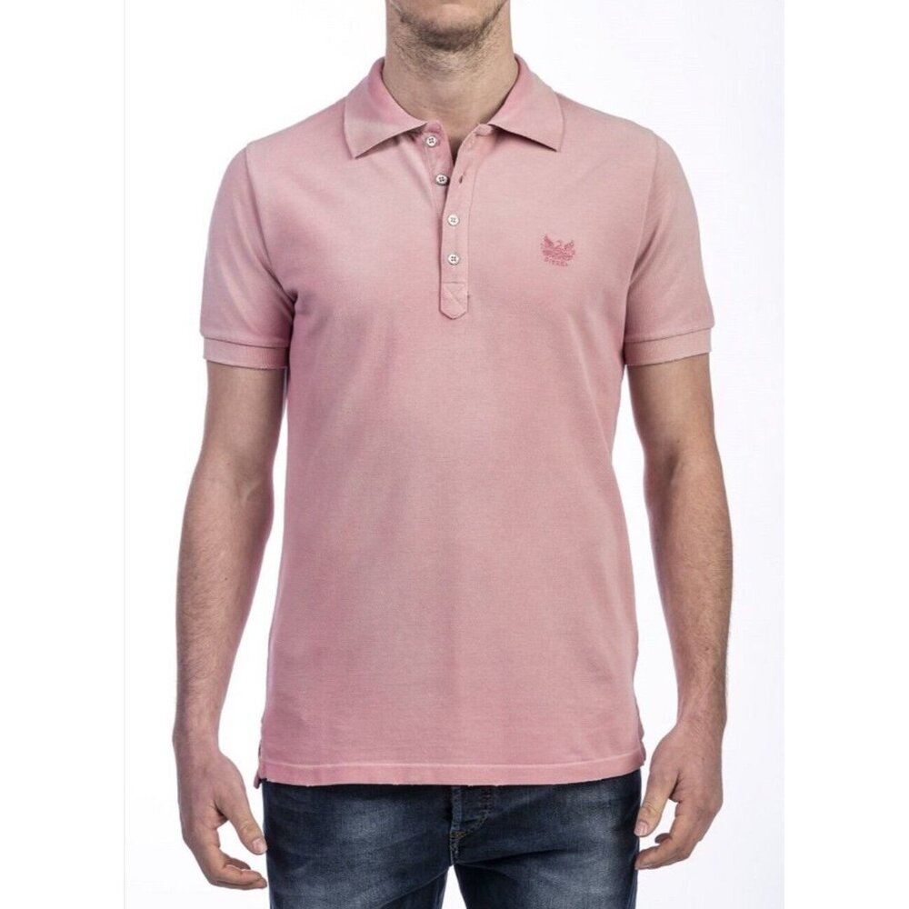 $98 Diesel Men’s T-Night Short Sleeves Polo Shirt In Pink Size XL